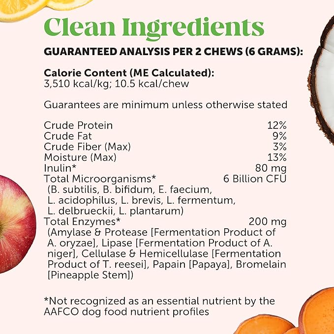 Probiotics for Dogs - Digestive Enzymes Promotes Gut Health, Dog Probiotics for Diarrhea & Bowel Support, Prebiotics for Immunity Health & Itch Relief (Pumpkin 180 ct)