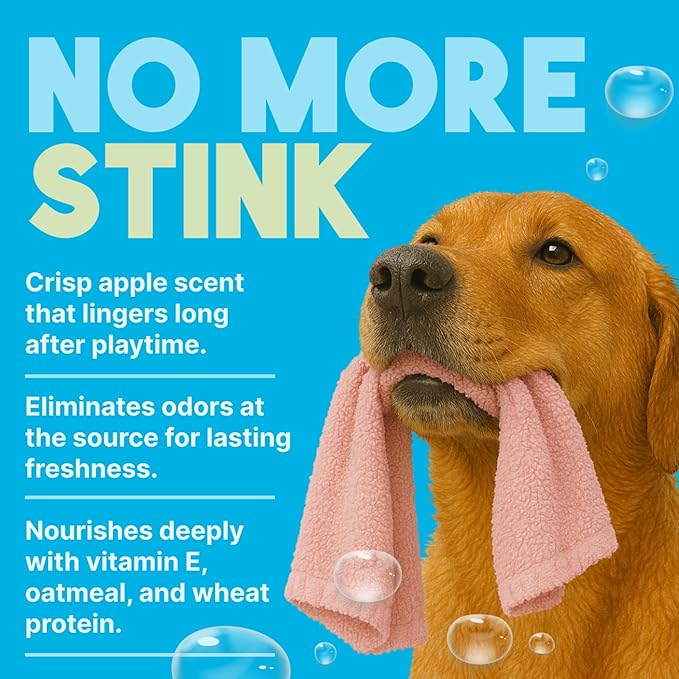 TropiClean Dog Perfume, Long Lasting Green Apple Cologne, Deodorizing Spray for Smelly Dogs, After Bath Detangling Spray with Vitamin E, Safe for Cats, 8oz.