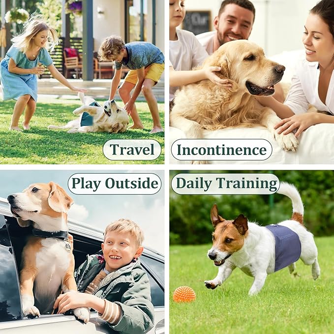 Reusable Dog Diapers Male, Premium Washable Belly Bands for Male Dogs Extra Large, Pack of 5, High Absorbing Male Dog Wraps for Doggie & Puppy in Incontinence or Excitable Urination and Training(XL)