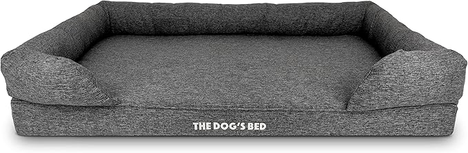 The Dog’s Bed, XXL Grey Linen 51.5x39, Memory Foam, Pain Relief: Arthritis, Hip & Elbow Dysplasia, Post Surgery, Lameness, Supportive, Calming, Waterproof Washable Cover, Veterinary Approved