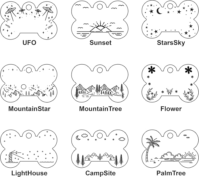 Personalized Dog Tag with 5 Lines of Custom Deep Engraved Durable Stainless Steel Pet ID Name Tag Designer Small Size Bone