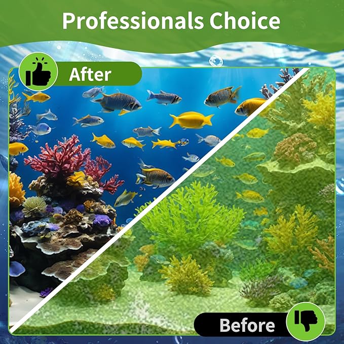 Aquarium Filter Floss for Fish Tank Filters -Micro Fine Multi-Layer Aquarium Filter Pad-Filter Media Roll for Crystal Clear Water Cut to Size 12"x72"x0.5"