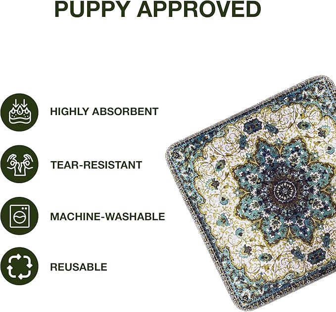 Washable Pee Pads for Dogs (Pack of 1) Super Absorbent Reusable Puppy Training Pads - 100% Waterproof, Leak-Proof & Non-Slip Whelping Pads for Pet Housebreaking