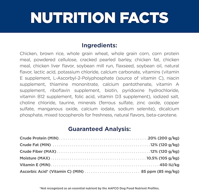 Hill's Science Diet Oral Care, Adult 1-6, Plaque & Tartar Buildup Support, Dry Dog Food, Chicken, Rice, & Barley, 28.5 lb Bag