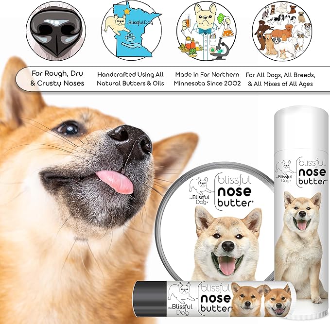 The Blissful Dog Shiba Inu Unscented Nose Butter, 0.15-Ounce