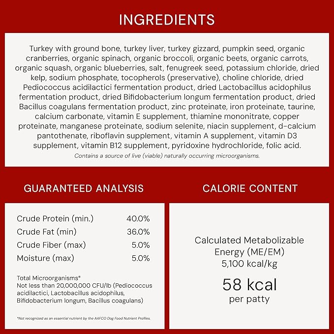 Stella & Chewy's Freeze-Dried Raw Dinner Patties - Turkey Recipe - High Protein Grain-Free Puppy & Dog Food - Perfect For Picky Eaters - 14 oz