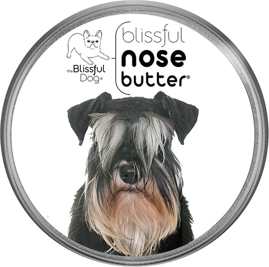 The Blissful Dog Schnauzer Nose Butter for Dry, Cracked Skin, Lick-Safe Dog Nose Balm with Moisturizing Shea Butter, Almond, Olive, and Essential Oils, Pet Supplies, Uncented, 1 oz.