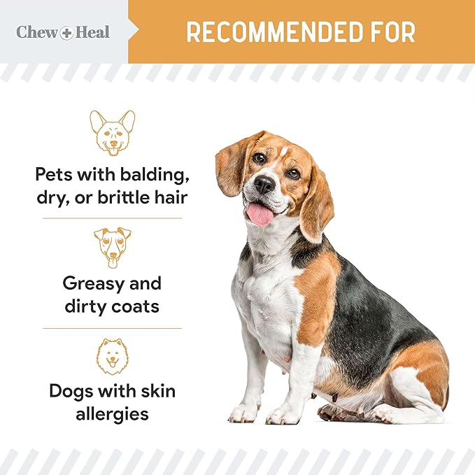 Wild Caught Omega 3 Fish Oil for Dogs - 180 Softgel Capsules for Healthy Skin and Coat - Large 1000 mg Dog Fish Oil Pills for Shedding, Dry Itching Skin, and Hot Spots - Pet Omega Salmon Supplement