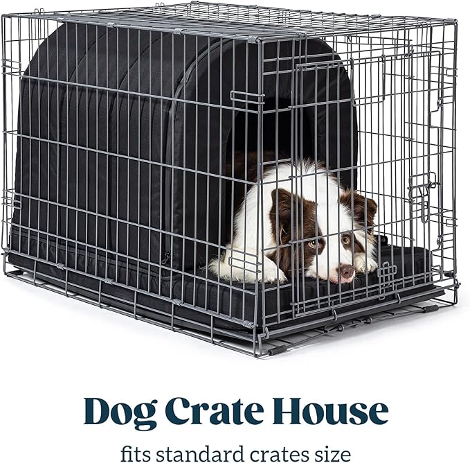 Orthopedic Dog House - Outdoor Waterproof Dog Shelter w/Porch - Indoor Pet House w/Egg-Crate Foam - Cooling - Machine Washable - Ideal for Extra Large Breeds & Fits 42-Inch Crate - 41"x27"