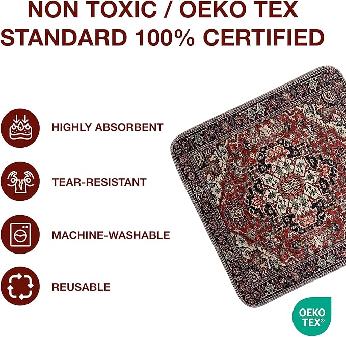 Washable Pee Pads for Dogs - Super Absorbent Reusable Puppy Training Pads - 100% Waterproof, Leak-Proof & Non-Slip Whelping Pads for Pet Housebreaking