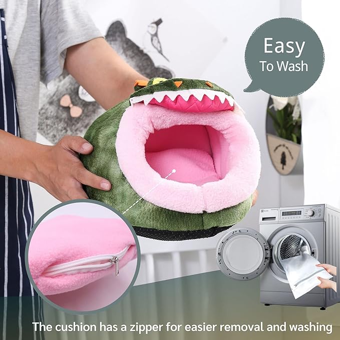 JanYoo Chinchilla Hideout Bed House Toys and Accessories Cage Cave Cute Cube Cup Hide for Bearded Dragon Ferret