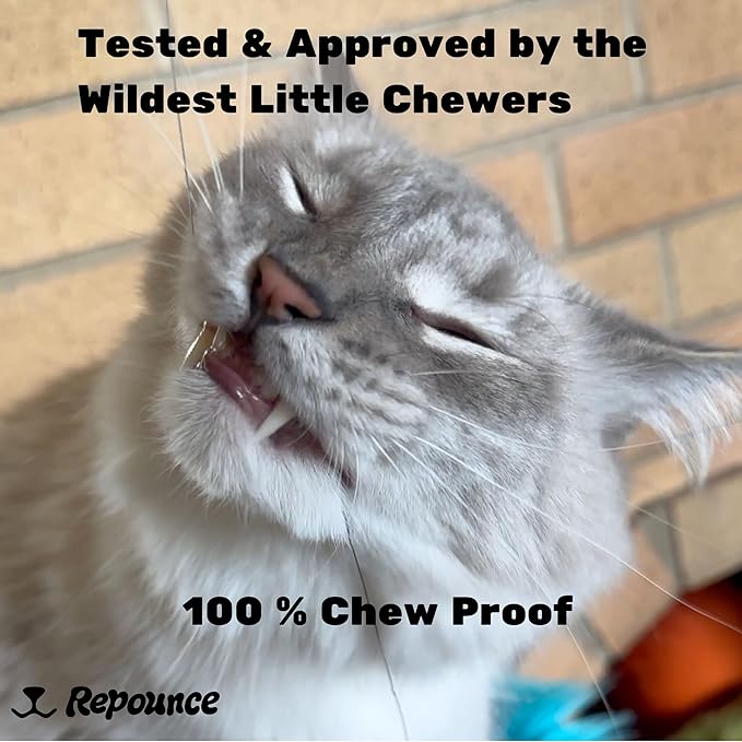 Replacement Strings for Cat Wand Toy - 3-Pieces - Chew-Proof Metal Wire and 2 Durable Paracord Strings - Heavy Chewers Pack Cat Wand Toy Refill Strings with Universal Clasps for All Lures
