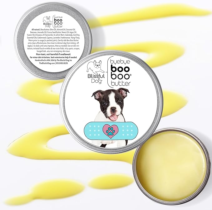 The Blissful Dog 4 oz TIN Boston Terrier Booboo Butter