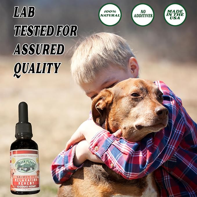 Pet Hemp Oil | Dogs and Cats | Wild Alaskan Salmon Hemp Oil | 1000MG Organic Tincture | 100% Natural | Hip, Joint, and Muscle Support for Your Pet | Aids with Skin, Coat, Anxiety, Stress, and Pain