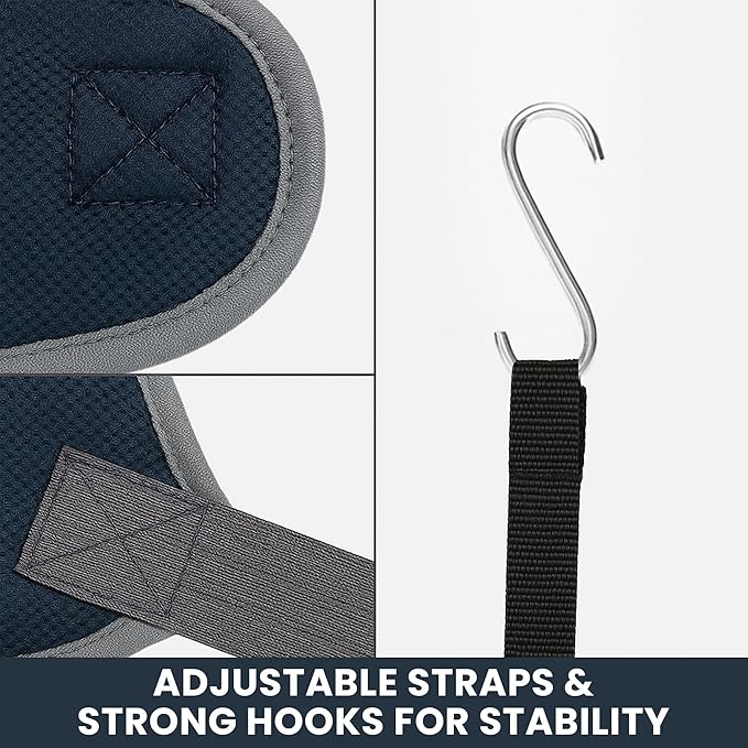 Pet Grooming Hammock Kit for Dogs & Cats, Includes Hammock Harness, Nail Clippers, Nail File, Grooming Glove, Dematting Comb, S-Hooks, Carabiners & Storage Bag for Easy Home Grooming Medium (86×52) cm