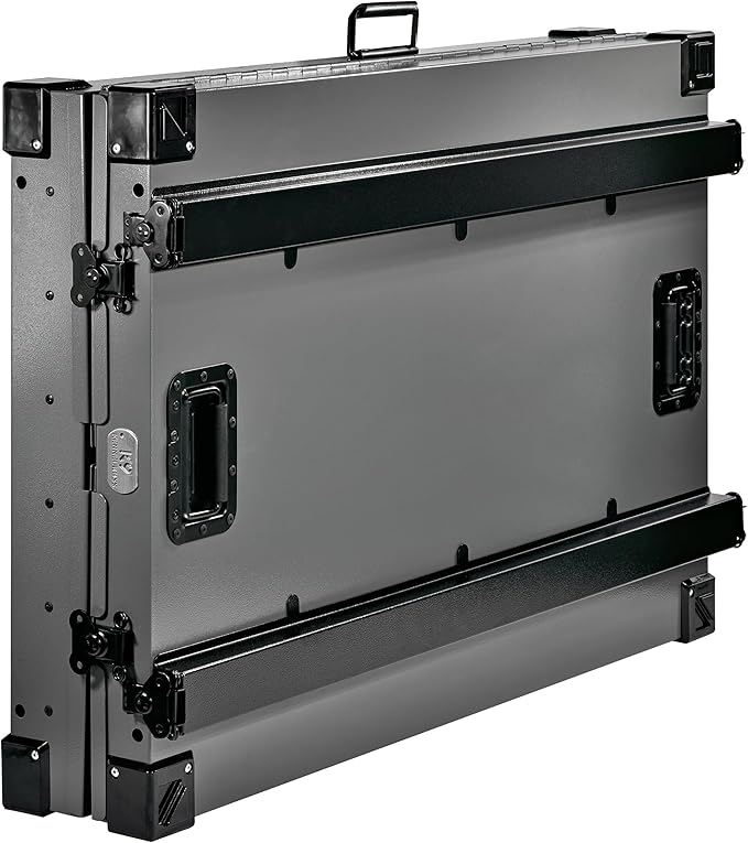 Heavy Duty Fully Collapsible Powder-Coated Aluminum Dog Crate - Large (Gray)