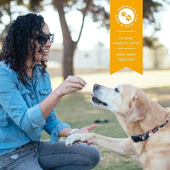 smallbatch Freeze Dried Dog Treats, Superfood Food Topper Pork Bites for Dogs & Cats, Probiotics, Organic Ingredients, High Protein, Grain Free Healthy Treat & Food Topper, Made in The USA, 7 oz Bag