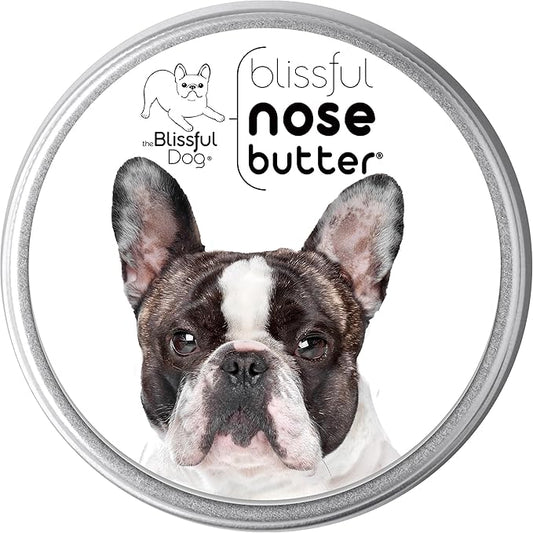 The Blissful Dog French Bulldog Pied Nose Butter for Dry, Cracked Skin, Lick-Safe Dog Nose Balm with Moisturizing Shea Butter, Almond, Olive, and Essential Oils, Pet Supplies, Uncented, 2 oz.