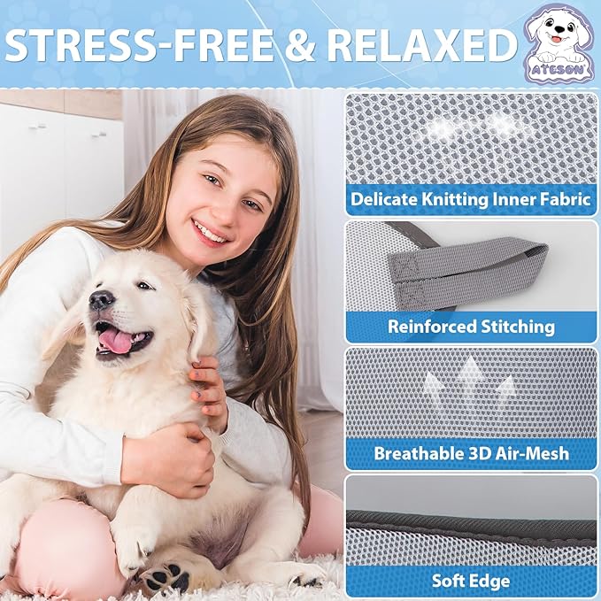 Pet Grooming Hammock Harness for Small Dogs & Cats Nail Trimming, Dog Sling for Cutting Nails, Dog Hanging Holder Hanger with Nail Clippers, Nail File, Scissors