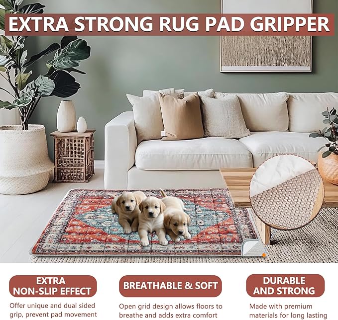 Washable Thickened Pee Pads for Dogs, 2 Pack (36"x42") Upgrade Reusable Puppy Pads with Non-Slip Rug, Super Absorbent Leakproof Puppy Training & Whelping Pads for Dogs, Doggie