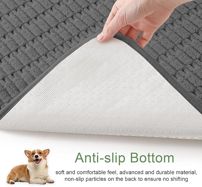 Washable Pee Pads for Dogs, 2 Pack Reusable Puppy Pads Dog Pads, Non-Slip Dog Pee Pads, Leakproof Pet Pee Pads Wee Wee Pads for Dogs. (Dark Grey, 30"x34"(Pack of 2))