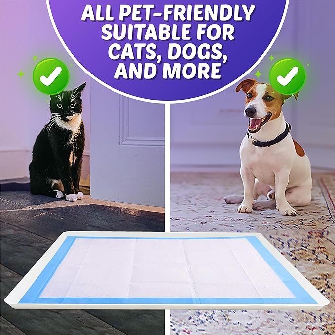 TidyFriend Silicone Pee Pad Holder Tray, 30 x 36 Inch No-Spill, Leakproof, Easy-to-Clean Pee Pad Holder for Dog (White)