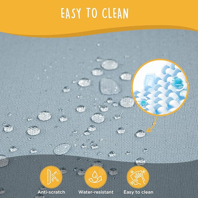 Daisy Cot, Large Foldable Elevated Dog Bed, Portable Raised Outdoor Folding Dog Cot, Cooling, Chew Proof, Waterproof, Heavy Duty Up to 160 lbs for Camping/Home, Grey, 43"x 27"x7"