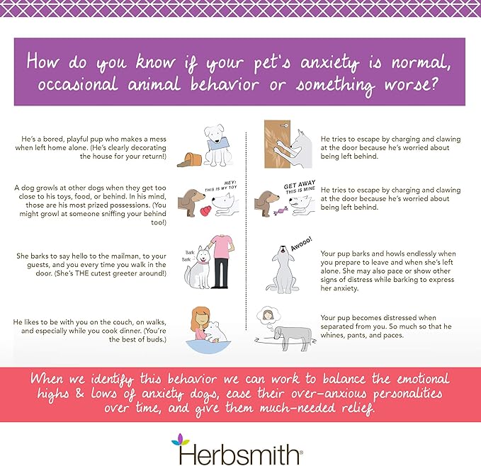 Herbsmith Calm Shen – Herbal Blend for Dogs & Cats – Natural Anxiety Remedy for Dogs & Cats – Feline and Canine Calming Supplement – 270 Tablets