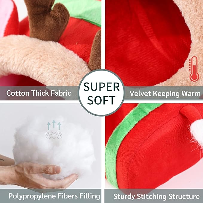 JanYoo Ferret Bed - House Hide & Cage Accessories (S, Reindeer)