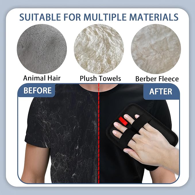 Pet Hair Remover,2 PCS Pet Hair Removal Glove,Electrostatic Gloves for Cats&Dogs,New Upgrade Efficient Grooming Gloves for Pet Hair,Reusable Animal Fur Removal Tool for Couch,Furniture,Carpet,Curtain