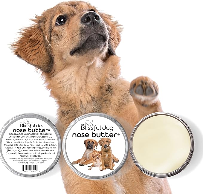 The Blissful Dog Mixed Breed Nose Butter, Versatile Dog Nose Balm for Dry Nose, Handcrafted Nose Moisturizer, Easy-to-Apply Dog Essentials, Unscented, 1 oz.