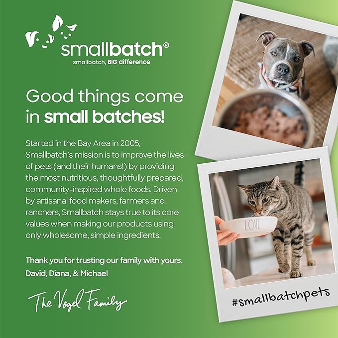 smallbatch Pets Premium Freeze-Dried Beef Heart Treats for Dogs and Cats, 3.5 oz, Made and Sourced in The USA, Single Ingredient, Humanely Raise Meat, No Preservatives or Anything Artificial Ever