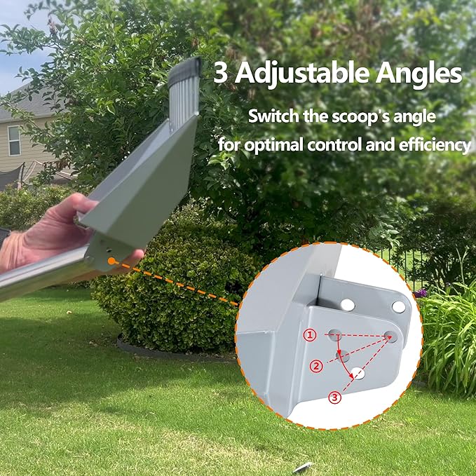 Heavy Duty Pooper Scooper 66in Spring Steel Scoop Long Stainless Steel Handle Dog Pooper Scooper for Large Dogs Outdoor Pet Waste Removal Shovel