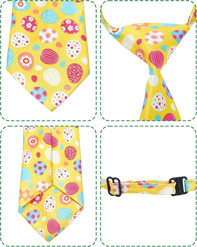 PET SHOW 10 Pack Easter Small Dog Ties Neckties for Doggies Cats Adjustable Holiday Grooming Accessories Neck Ties Bowties Girl Boy Pets Festival Costumes Puppy Wedding Party Gift Favor