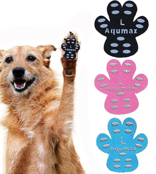 Dog Anti Slip Paw Grips Traction Pads,Dog Feet Stickers with Stronger Self-Adhesive Paw Pad Provide Traction for Senior, Injured Dogs,12 Sets (48 pcs) L Multicolor