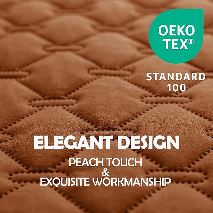 gogobunny 100% Double-Sided Waterproof Dog Bed Cover Pet Blanket Sofa Couch Furniture Protector for Puppy Large Dog Cat, Reversible (32x53 Inch (Pack of 1), Dark Pumpkin/Light Pumpkin)