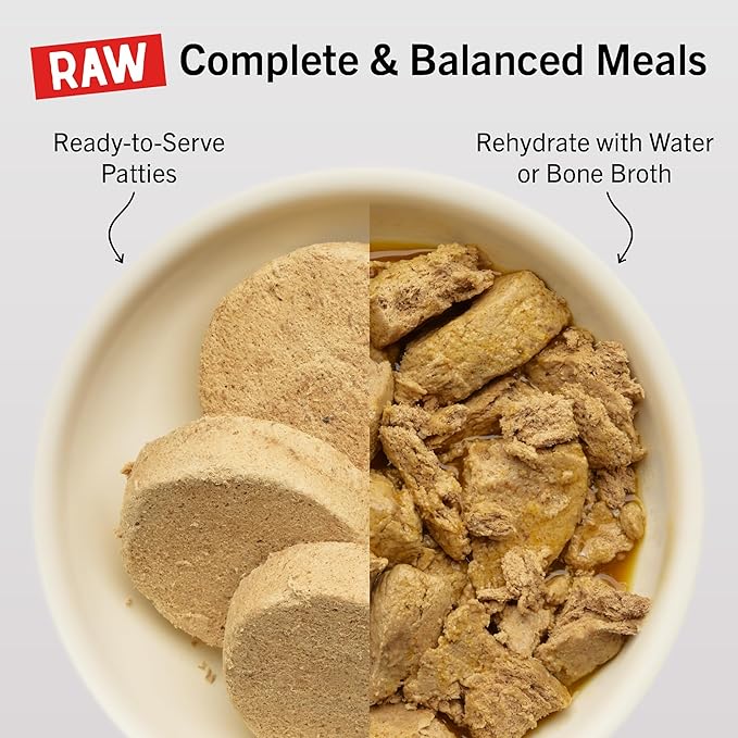 Stella & Chewy's Freeze-Dried Raw Dinner Patties - Absolutely Rabbit Recipe - High Protein Grain-Free Puppy & Dog Food - Perfect For Picky Eaters - 5.5 oz