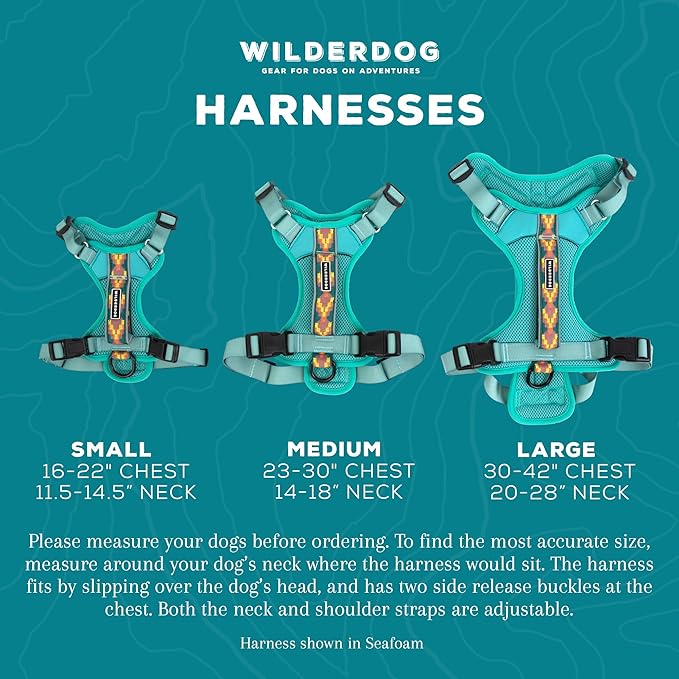 Wilderdog Lightweight Dog Harness with Reflective Straps - Medium - Olive