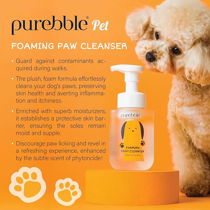 Pet Foaming Foot Paw Cleanser | Designed for All Types of Paw Washers | Dog Cleaning Supplies | Nourishing, Softening, Calming, Itch Reducing for Dog Paws | 300ml / 10.14 fl oz