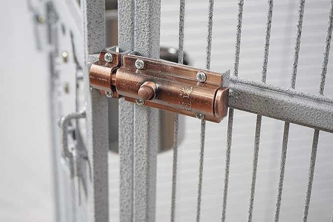 Corner Bird Cage for Cockatiel Parakeet Black and White (White Vein)