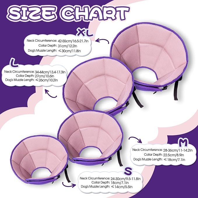 Dog Cone Collar Soft Cone for Medium Dogs After Surgery Adjustable Elizabethan Collar for Dogs to Stop Licking Wounds, Biting Stitches Professional Pet Recovery Cones E-Collar for Dog