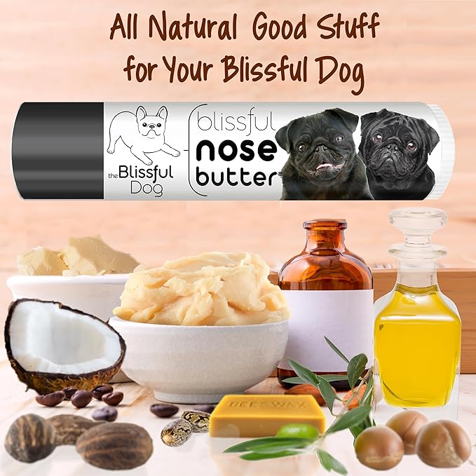 The Blissful Dog Black Pug Unscented Nose Butter, 0.15-Ounce