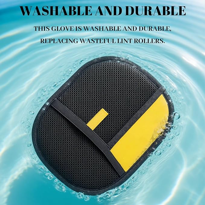 Pet Hair Removal Gloves, Pet Grooming Gloves, Electrostatic Pet Hair Remover Glove for Cats & Dogs, Washable Reusable Pets Hair Remover Tool for Clothing, Furniture, Couch, Car Seat, Curtain (1)