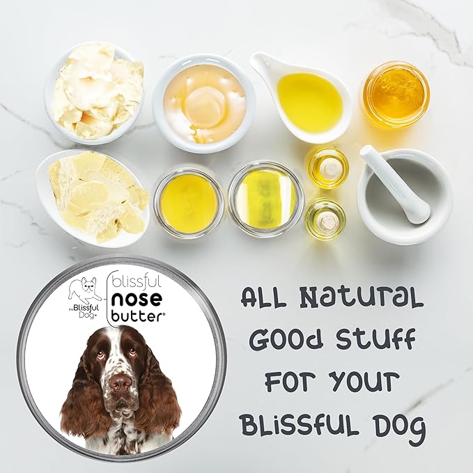 The Blissful Dog Springer Spaniel Unscented Nose Butter - Dog Nose Butter, 4 Ounce