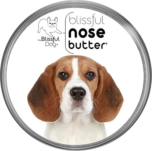 The Blissful Dog Beagle Nose Butter for Dry, Cracked Skin, Lick-Safe Dog Nose Balm with Moisturizing Shea Butter, Almond, Olive, and Essential Oils, Pet Supplies, Uncented, 8 oz.