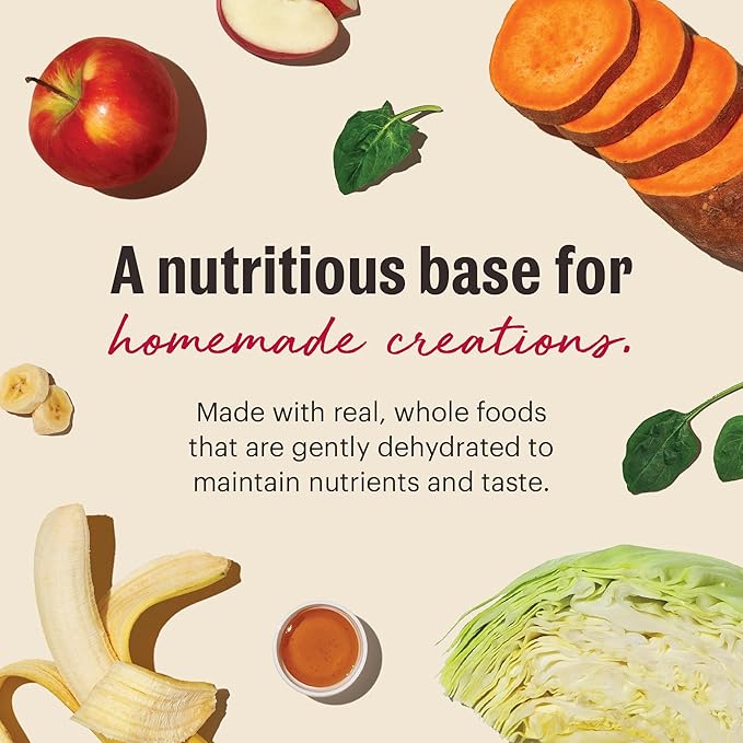 The Honest Kitchen Human Grade Dehydrated Grain Free Fruit & Veggie Base Mix Dog Food (Just Add Protein) - 7 Pound Box (Makes 12 Pounds)