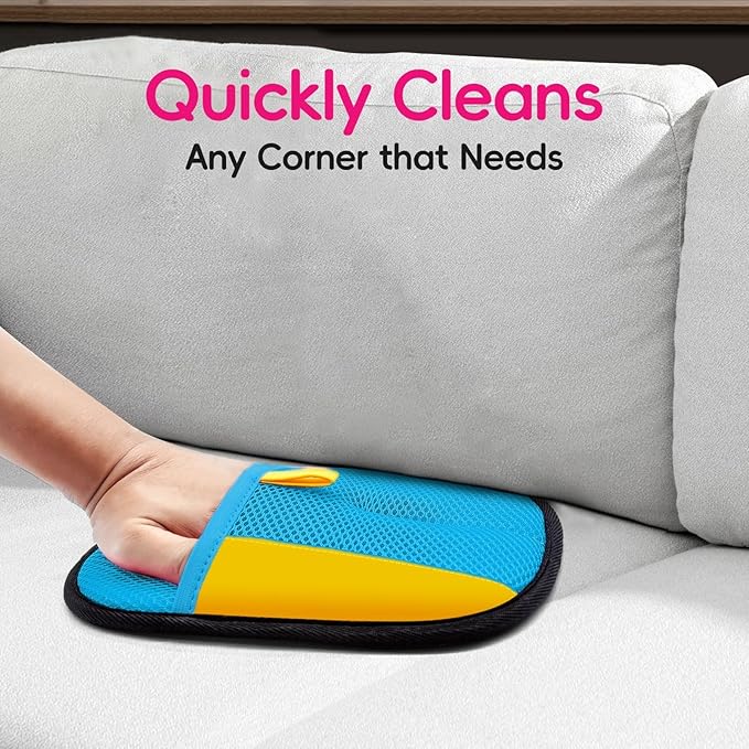 Upgraded pet Hair Removal Gloves, Reusable pet Hair Removal Gloves, Powerful cat and Dog Hair Removal, Suitable for Clothes、Sofas、Carpets、car Seats etc. (2PCS Blue)