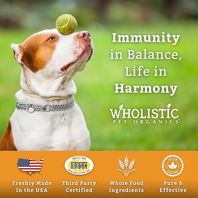 Wholistic Pet Organics Pure Colostrum - 2 Oz - Dog Allergy Relief & Itchy Skin Treatment, Senior Dog Supplements & Immune Support, Licking Paws Relief