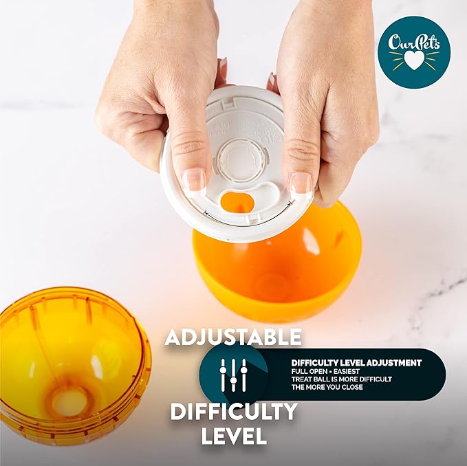 Our Pets Smarter Toys IQ Treat Ball - Colors Mary Vary - 4" - for Larger Dogs