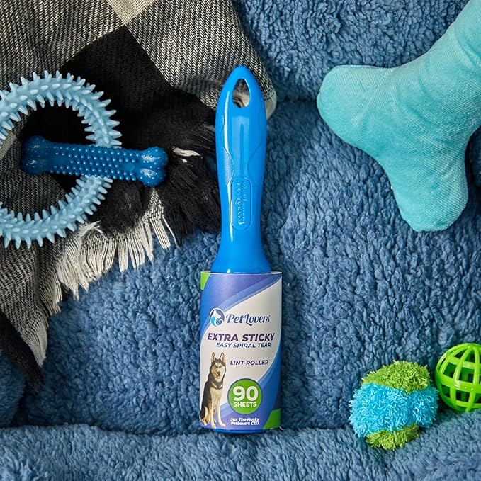 PetLovers Extra Sticky Lint Roller Value Set 270 Sheets for Pet Hair Removal and Clothes, Dog and Cat Lint Remover, 3 Pack